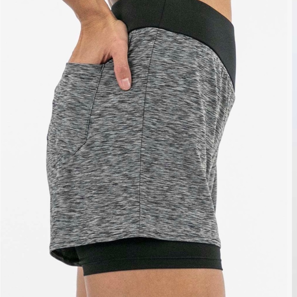 Layered run shorts